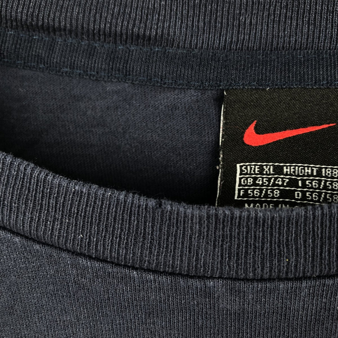 90s~00'S Nike One Point Logo T-Shirt Men's XL Vintage cotton navy blue type Vintage Second Hand