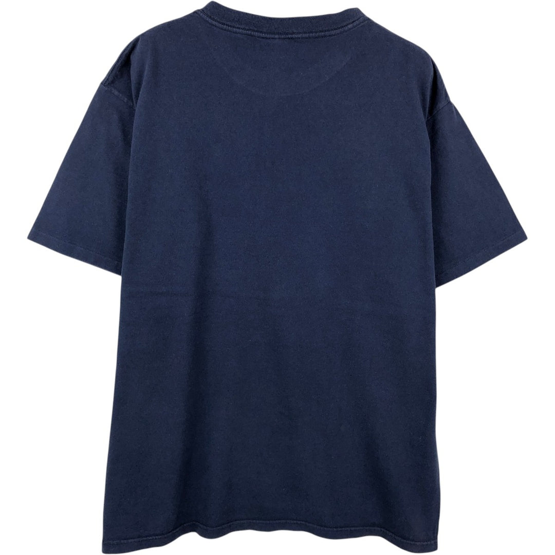 Reebok CLASSIC Logo T-Shirt, Made in USA, Men's Size L (approx.) cotton navy blue type Vintage Second Hand