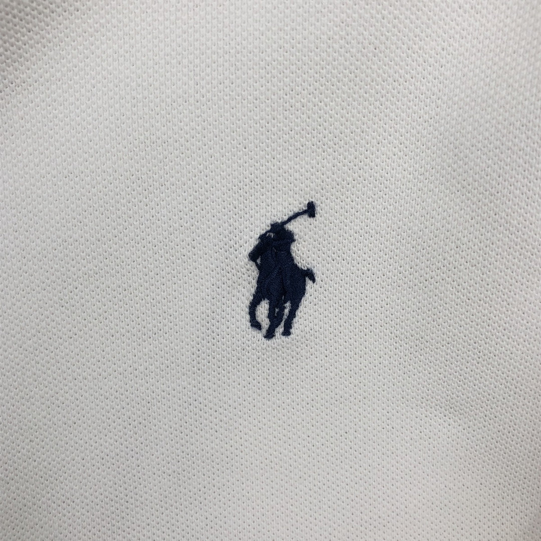Ralph Lauren POLO RALPH LAUREN CUSTOM SLIM FIT short sleeve polo shirt men's size M cotton white type Vintage Second Hand