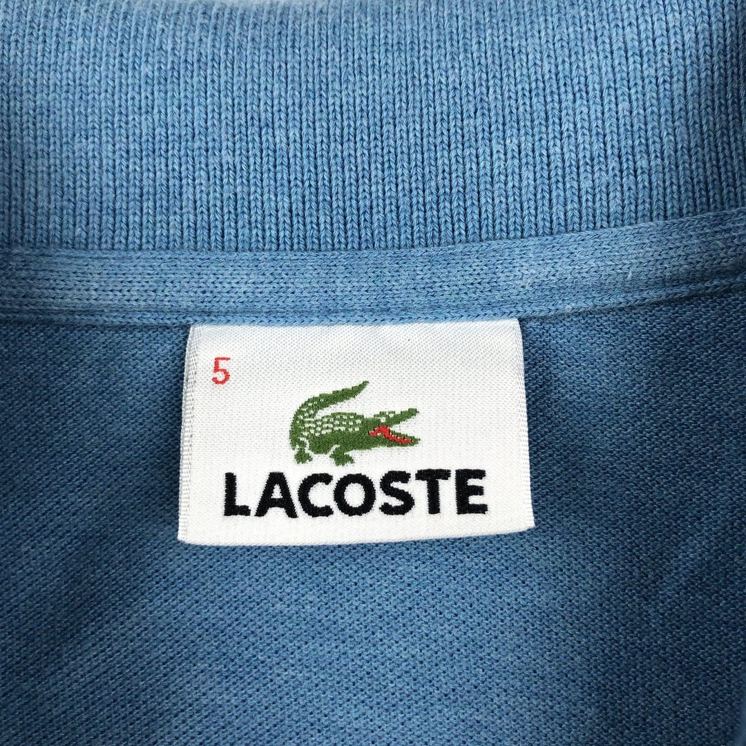 Lacoste LACOSTE short sleeve polo shirt, men's size L cotton blue type Vintage Second Hand
