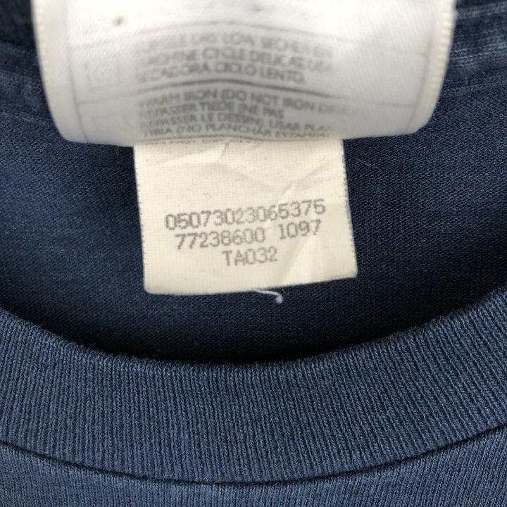 Vintage 90'S Nike print T-shirt, size L, men's cotton navy blue type Vintage Second Hand
