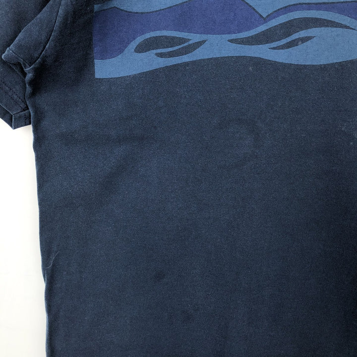 Vintage 90'S Nike print T-shirt, size L, men's cotton navy blue type Vintage Second Hand