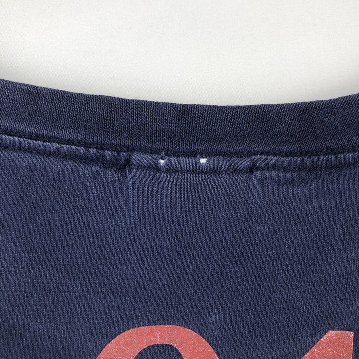90s-00'S Nike logo print T-shirt, made in USA, men's size L (approx.) cotton navy blue type Vintage Second Hand