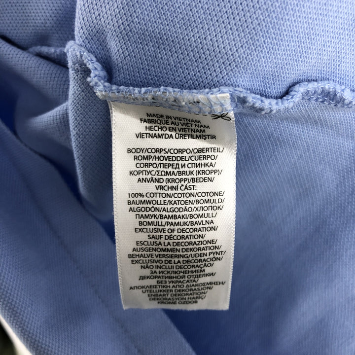 Ralph Lauren POLO RALPH LAUREN CUSTOM SLIM FIT short sleeve polo shirt men's XL equivalent cotton Blue type light blue Vintage Second Hand