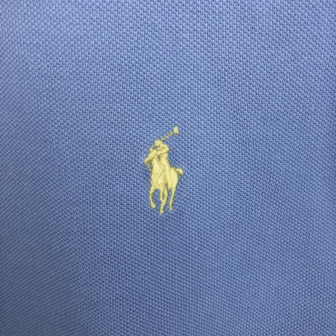 Ralph Lauren POLO RALPH LAUREN CUSTOM SLIM FIT short sleeve polo shirt men's XL equivalent cotton Blue type light blue Vintage Second Hand