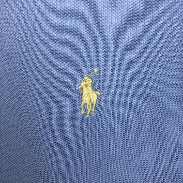 Ralph Lauren POLO RALPH LAUREN CUSTOM SLIM FIT short sleeve polo shirt men's XL equivalent cotton Blue type light blue Vintage Second Hand