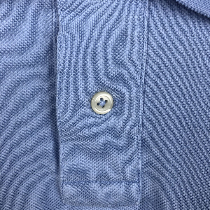 Ralph Lauren POLO RALPH LAUREN CUSTOM SLIM FIT short sleeve polo shirt men's XL equivalent cotton Blue type light blue Vintage Second Hand