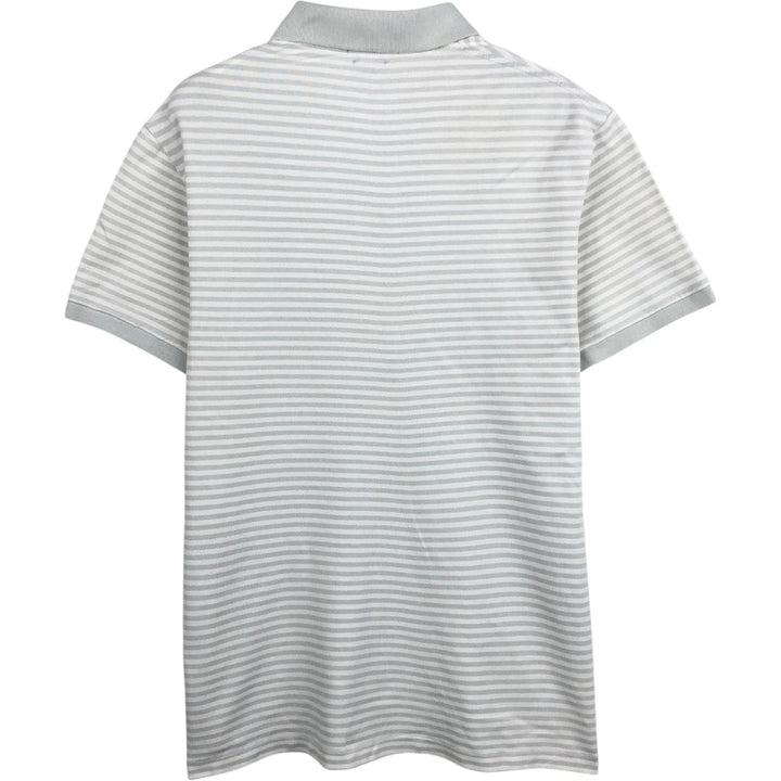 Ralph Lauren POLO RALPH LAUREN CUSTOM SLIM FIT short sleeve striped polo shirt men's size M cotton white type Vintage Second Hand