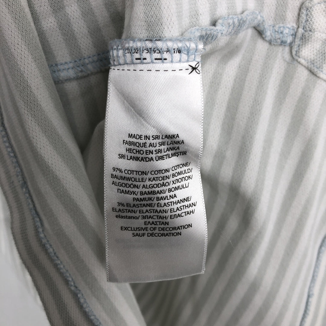 Ralph Lauren POLO RALPH LAUREN CUSTOM SLIM FIT short sleeve striped polo shirt men's size M cotton white type Vintage Second Hand