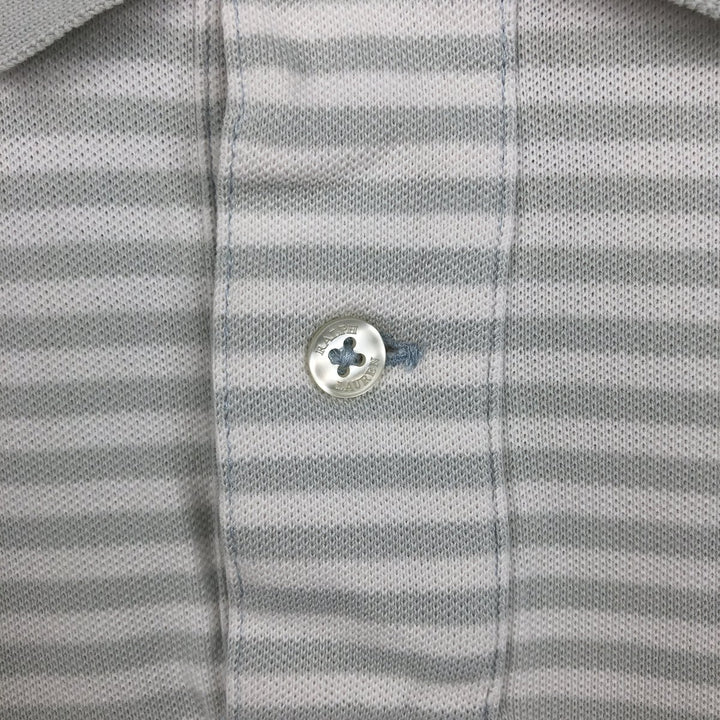 Ralph Lauren POLO RALPH LAUREN CUSTOM SLIM FIT short sleeve striped polo shirt men's size M cotton white type Vintage Second Hand
