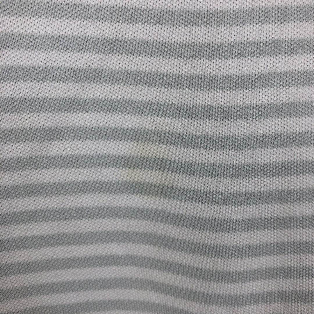 Ralph Lauren POLO RALPH LAUREN CUSTOM SLIM FIT short sleeve striped polo shirt men's size M cotton white type Vintage Second Hand