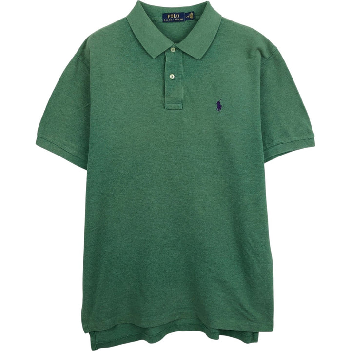 Ralph Lauren POLO RALPH LAUREN short sleeve polo shirt men's size L cotton green type Vintage Second Hand