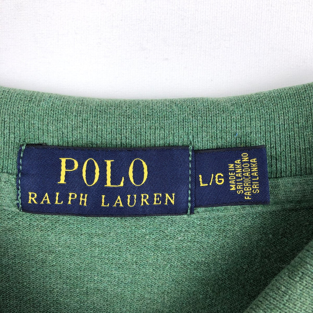 Ralph Lauren POLO RALPH LAUREN short sleeve polo shirt men's size L cotton green type Vintage Second Hand