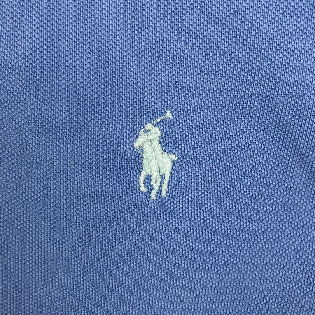 Ralph Lauren POLO RALPH LAUREN CUSTOM FIT short sleeve polo shirt men's XL equivalent cotton Blue type light blue Vintage Second Hand