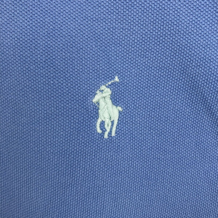 Ralph Lauren POLO RALPH LAUREN CUSTOM FIT short sleeve polo shirt men's XL equivalent cotton Blue type light blue Vintage Second Hand