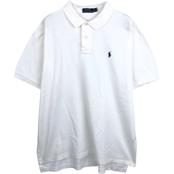 Ralph Lauren POLO RALPH LAUREN short sleeve polo shirt men's XL equivalent cotton white type Vintage Second Hand