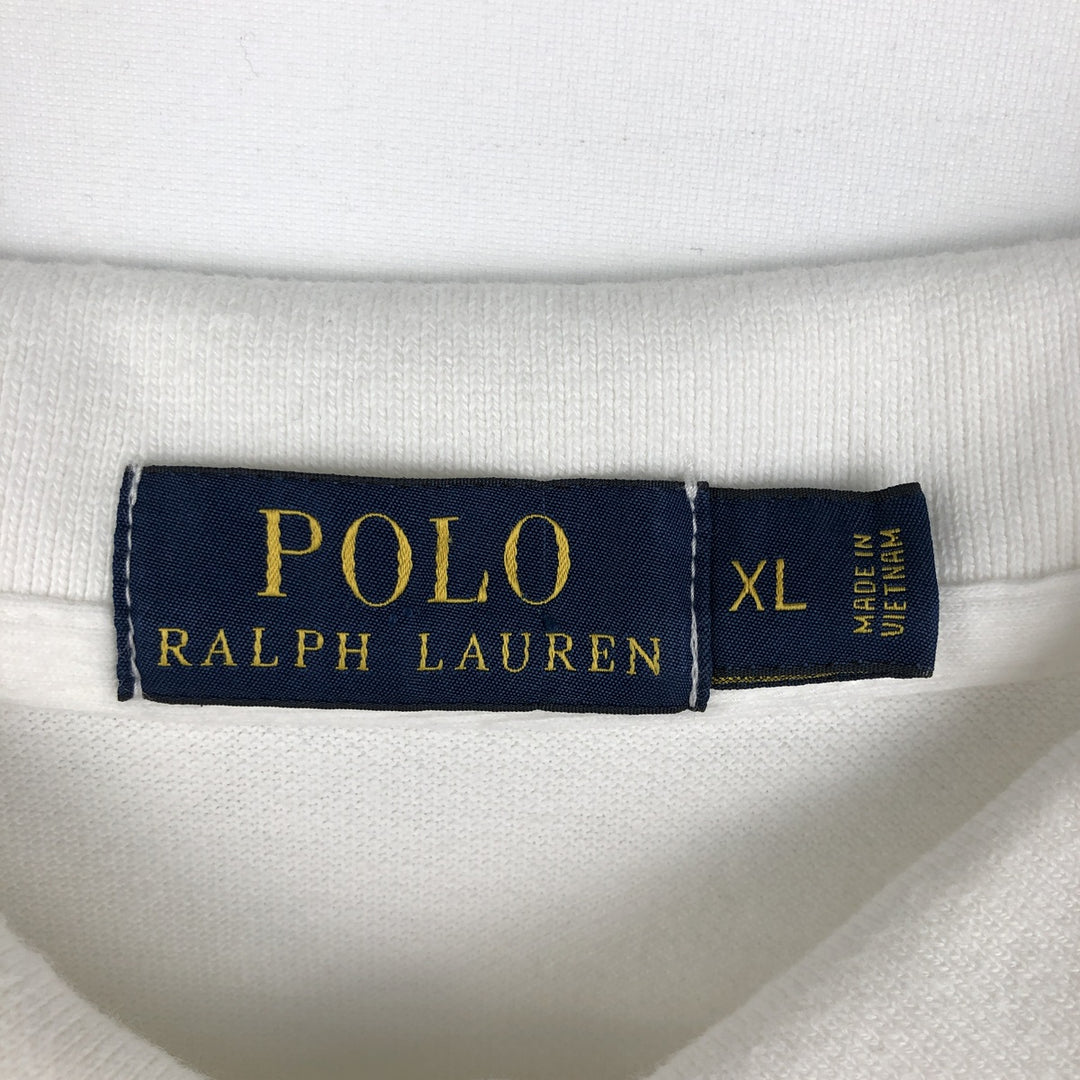 Ralph Lauren POLO RALPH LAUREN short sleeve polo shirt men's XL equivalent cotton white type Vintage Second Hand