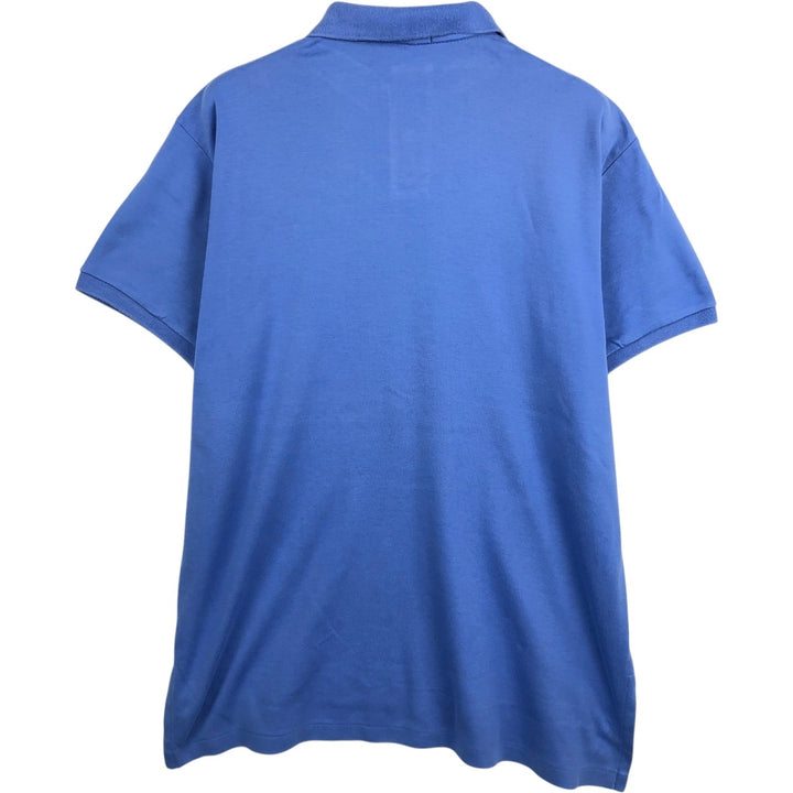 Ralph Lauren POLO by Ralph Lauren CUSTOM FIT short sleeve polo shirt, men's M size cotton blue type Vintage Second Hand