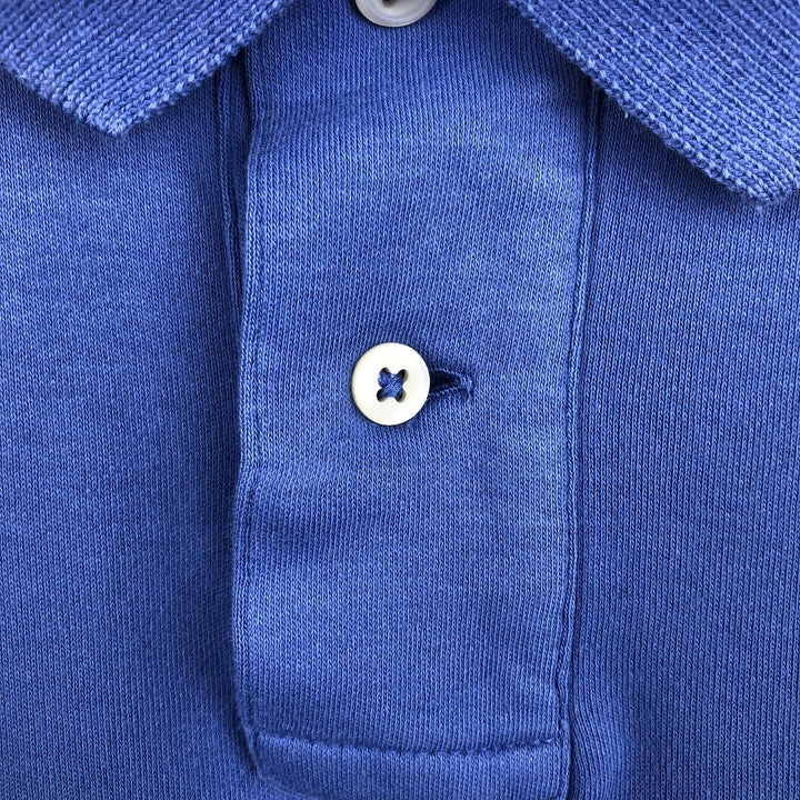 Ralph Lauren POLO by Ralph Lauren CUSTOM FIT short sleeve polo shirt, men's M size cotton blue type Vintage Second Hand