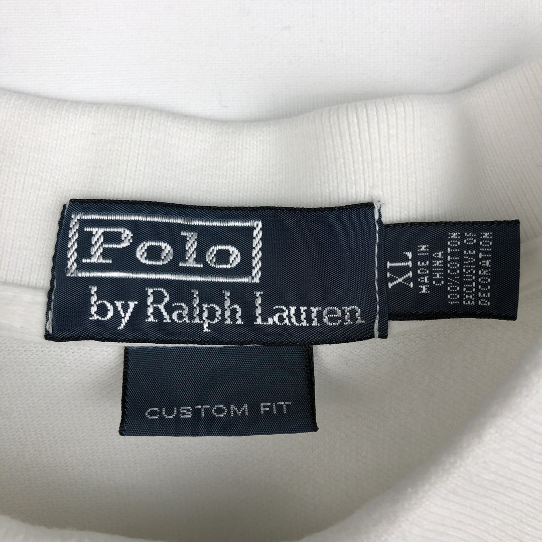 Ralph Lauren POLO by Ralph Lauren CUSTOM FIT short sleeve polo shirt, men's XL size cotton white type Vintage Second Hand