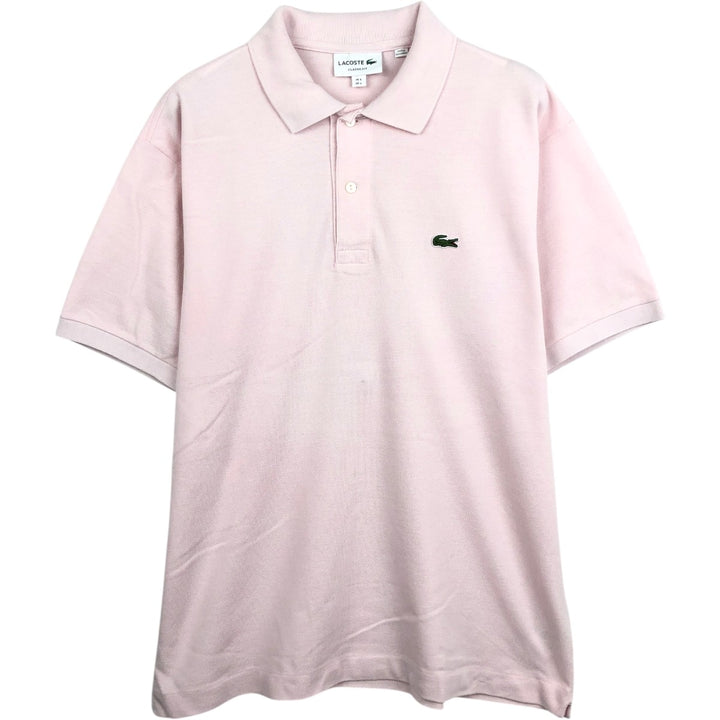 Lacoste Classic Fit short sleeve polo shirt, men's size L cotton pink type Vintage Second Hand