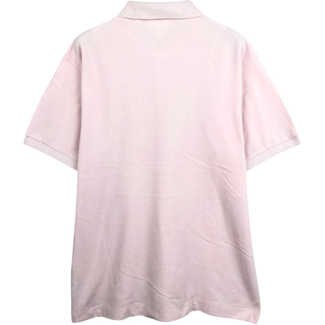 Lacoste Classic Fit short sleeve polo shirt, men's size L cotton pink type Vintage Second Hand