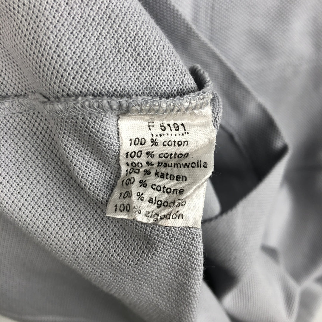 2000'S Lacoste Short-Sleeve Polo Shirt, Size 5 (Equivalent to Men's Large) cotton gray type Vintage Second Hand