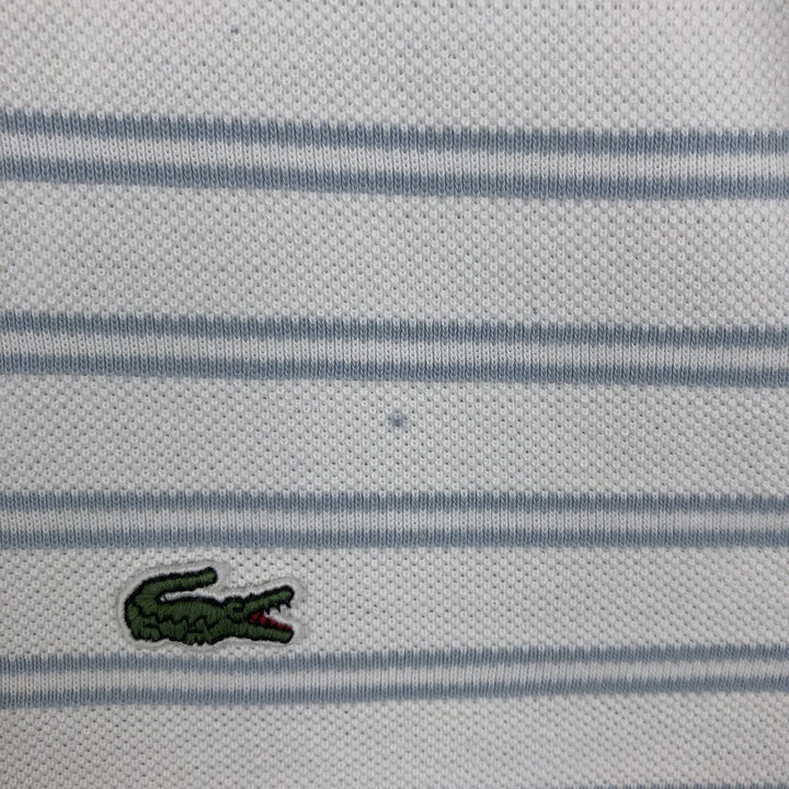 Lacoste Regular Fit Multi-Stripe Short-Sleeve Polo Shirt, Men's Size XL (approx.) cotton white type Vintage Second Hand