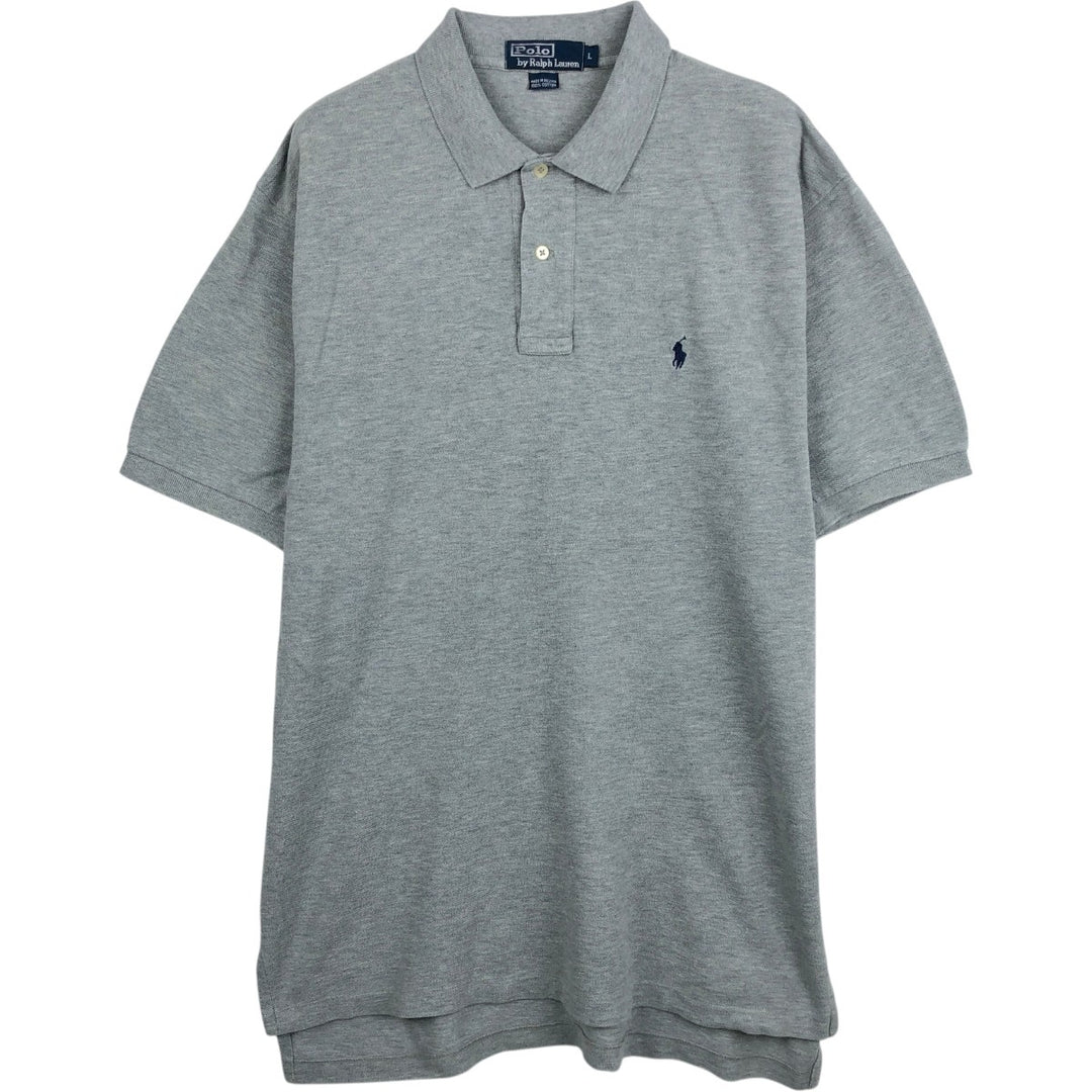 Ralph Lauren POLO by Ralph Lauren short sleeve polo shirt, men's size L cotton gray type Vintage Second Hand
