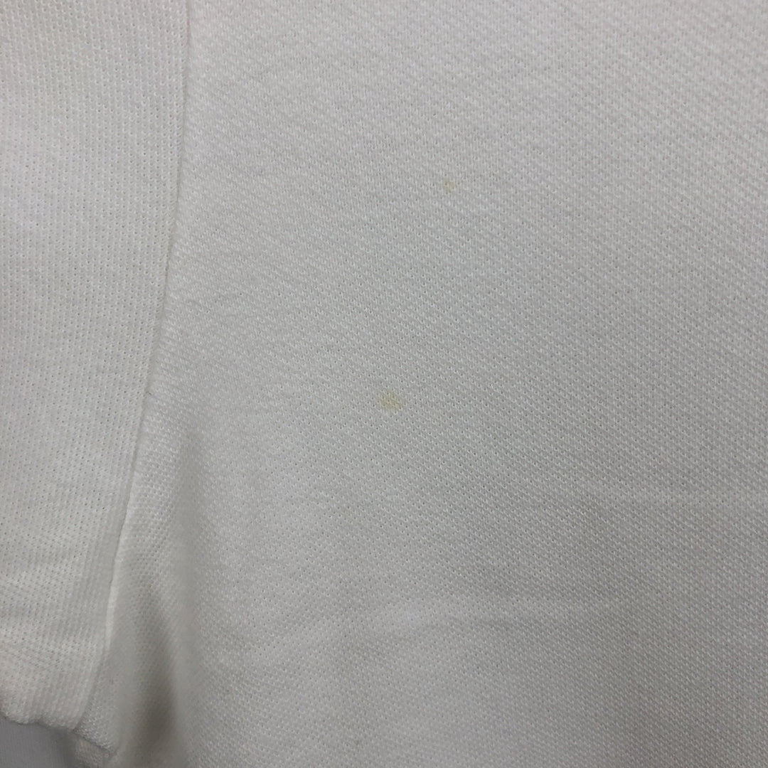 Ralph Lauren POLO by Ralph Lauren short sleeve polo shirt, men's XL size cotton white type Vintage Second Hand
