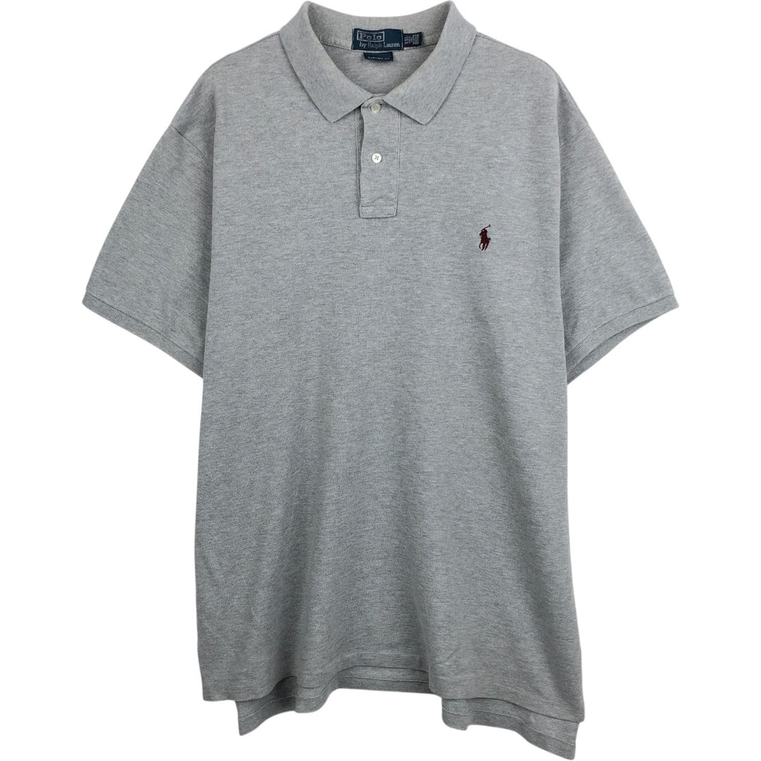 Ralph Lauren POLO by Ralph Lauren CUSTOM FIT short sleeve polo shirt, men's XXL equivalent cotton gray type Vintage Second Hand