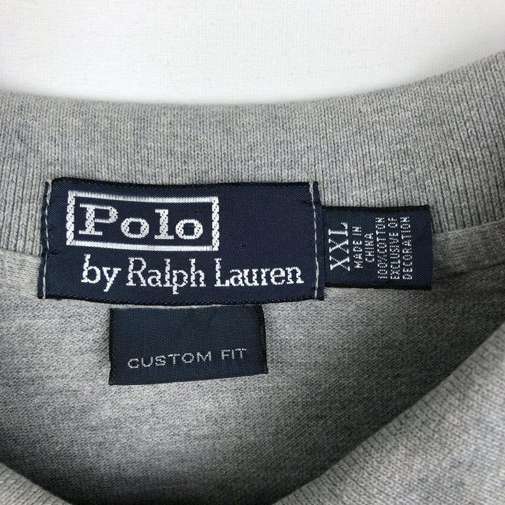 Ralph Lauren POLO by Ralph Lauren CUSTOM FIT short sleeve polo shirt, men's XXL equivalent cotton gray type Vintage Second Hand