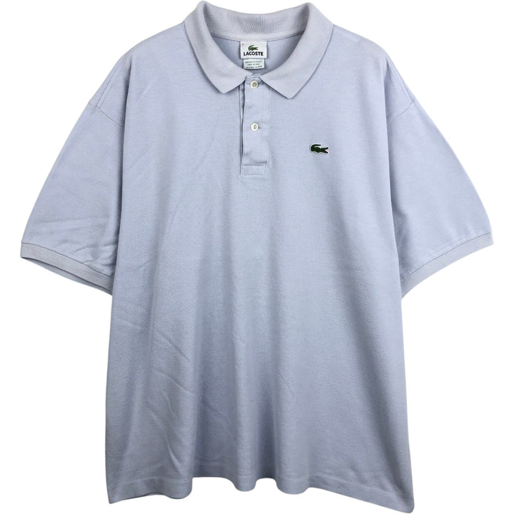 Lacoste (LACOSTE) French design short-sleeved polo shirt, size 9, equivalent to men's XXXL. cotton Blue type light blue Vintage Second Hand