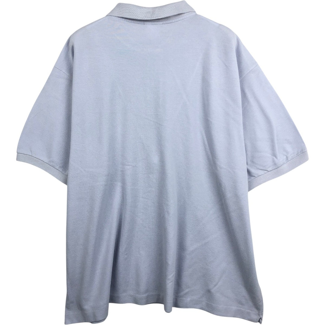 Lacoste (LACOSTE) French design short-sleeved polo shirt, size 9, equivalent to men's XXXL. cotton Blue type light blue Vintage Second Hand