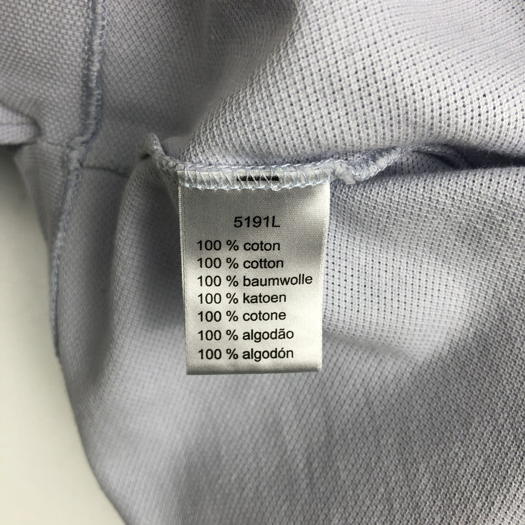 Lacoste (LACOSTE) French design short-sleeved polo shirt, size 9, equivalent to men's XXXL. cotton Blue type light blue Vintage Second Hand