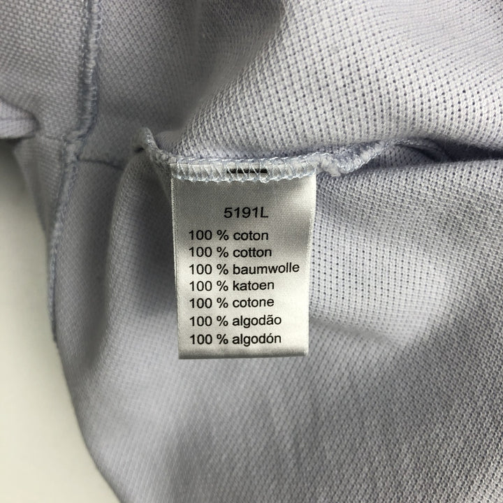 Lacoste (LACOSTE) French design short-sleeved polo shirt, size 9, equivalent to men's XXXL. cotton Blue type light blue Vintage Second Hand
