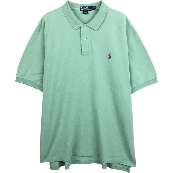 Ralph Lauren POLO by Ralph Lauren short sleeve polo shirt, men's size XXL cotton Mint green Vintage Second Hand