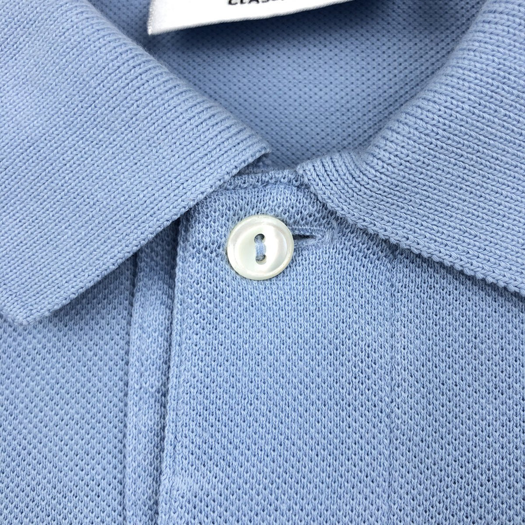 Lacoste Classic Fit short sleeve polo shirt, men's size M cotton Blue type light blue Vintage Second Hand