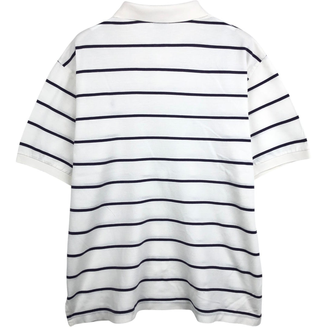 Ralph Lauren POLO by Ralph Lauren short sleeve striped polo shirt, men's size L Pima Cotton white type Vintage Second Hand