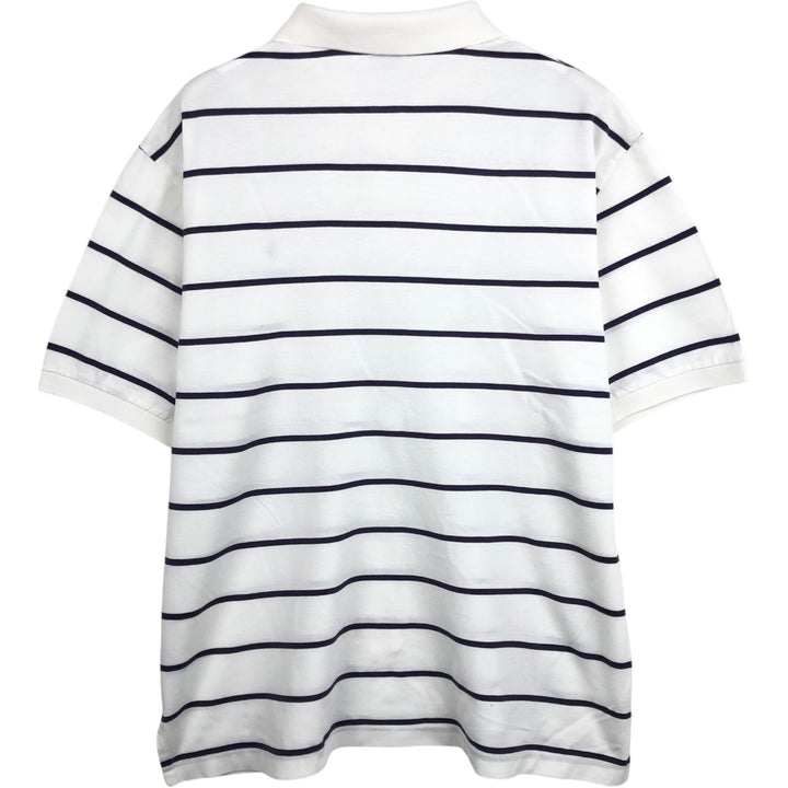 Ralph Lauren POLO by Ralph Lauren short sleeve striped polo shirt, men's size L Pima Cotton white type Vintage Second Hand