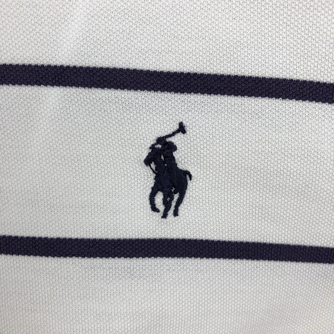 Ralph Lauren POLO by Ralph Lauren short sleeve striped polo shirt, men's size L Pima Cotton white type Vintage Second Hand