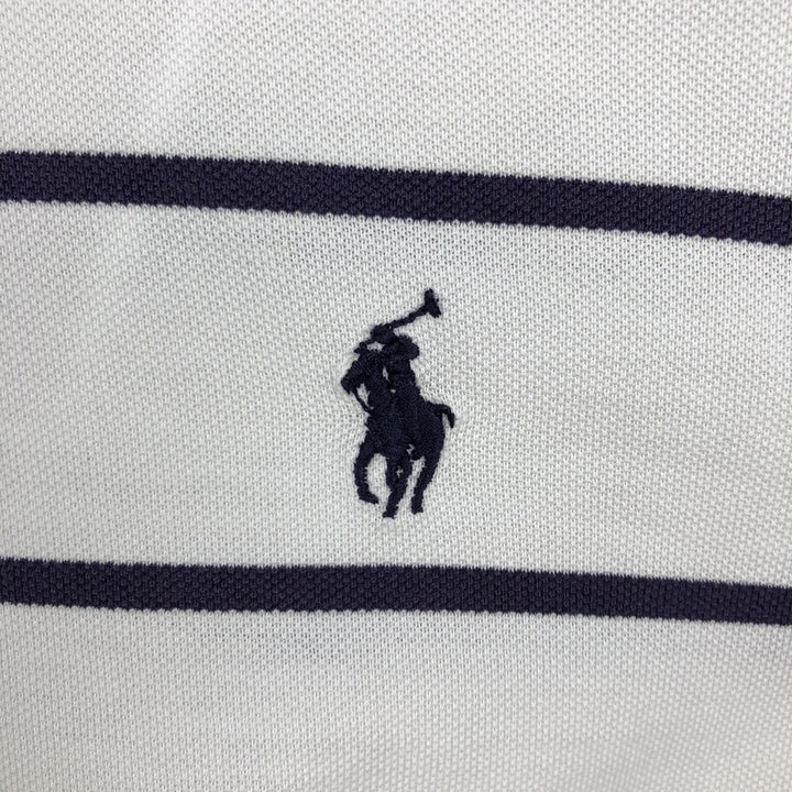 Ralph Lauren POLO by Ralph Lauren short sleeve striped polo shirt, men's size L Pima Cotton white type Vintage Second Hand