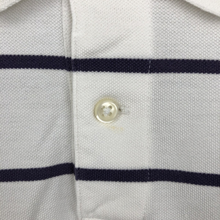 Ralph Lauren POLO by Ralph Lauren short sleeve striped polo shirt, men's size L Pima Cotton white type Vintage Second Hand