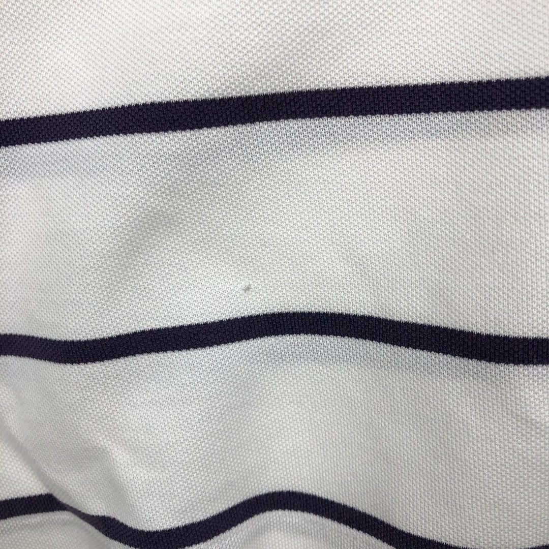 Ralph Lauren POLO by Ralph Lauren short sleeve striped polo shirt, men's size L Pima Cotton white type Vintage Second Hand