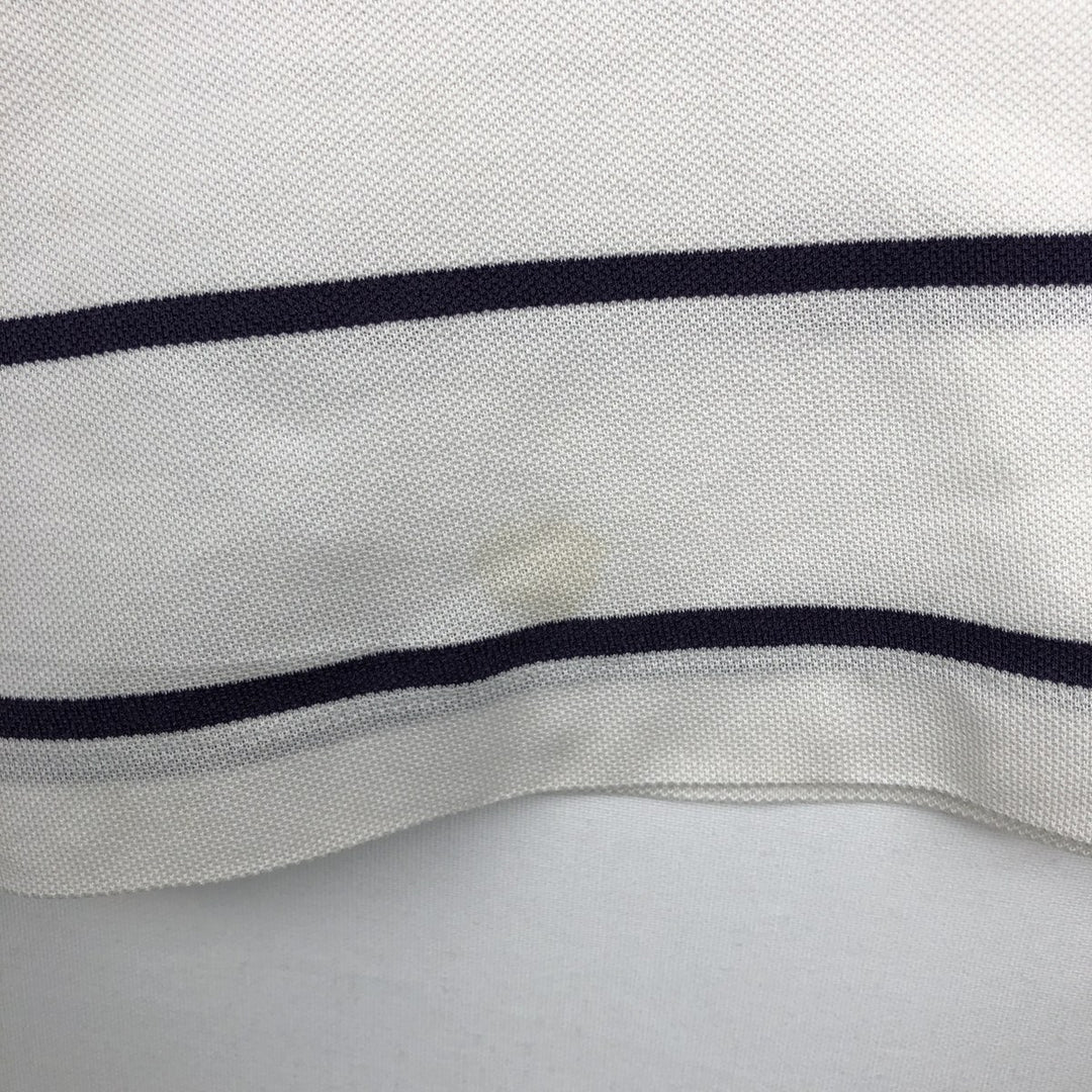 Ralph Lauren POLO by Ralph Lauren short sleeve striped polo shirt, men's size L Pima Cotton white type Vintage Second Hand