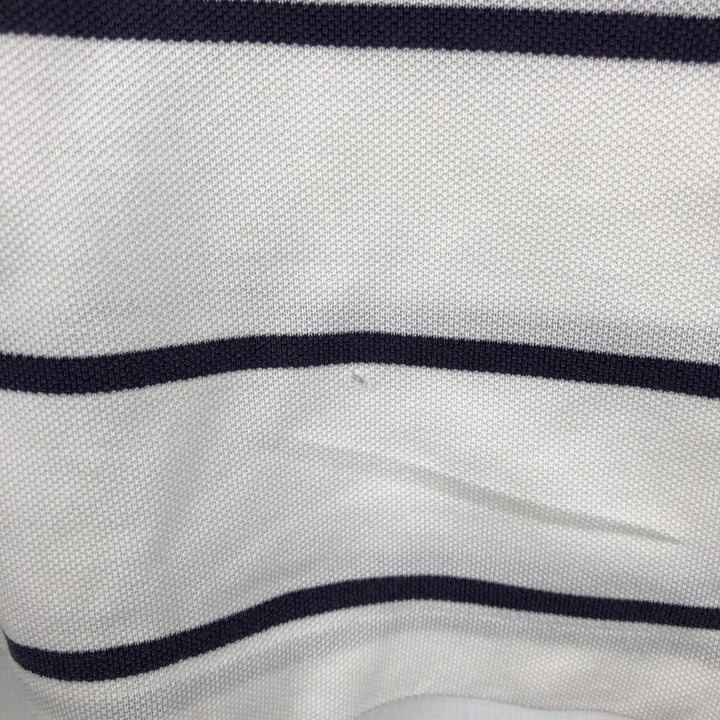 Ralph Lauren POLO by Ralph Lauren short sleeve striped polo shirt, men's size L Pima Cotton white type Vintage Second Hand