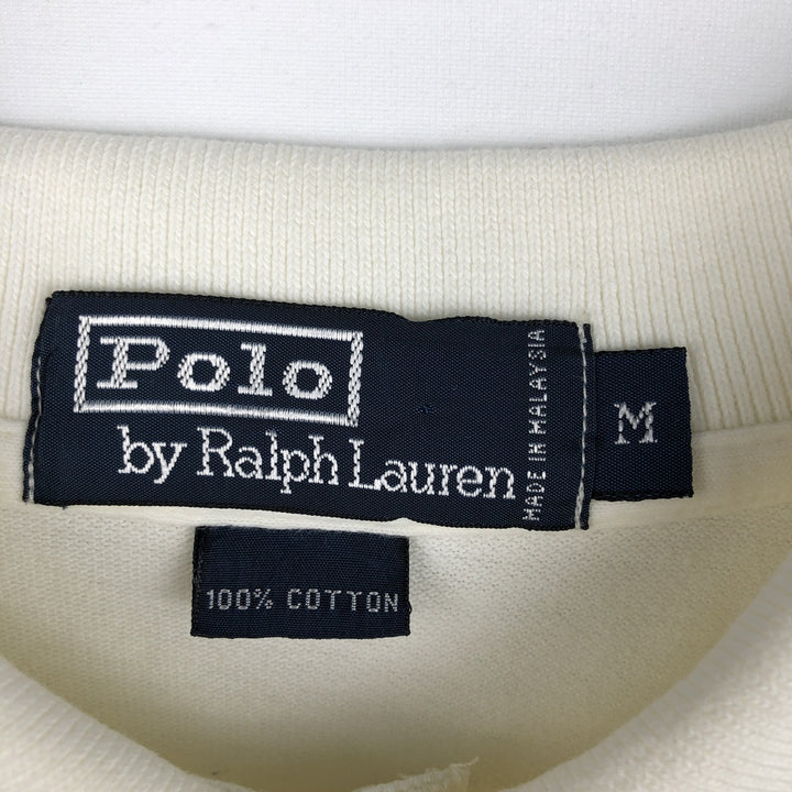Ralph Lauren POLO by Ralph Lauren short sleeve polo shirt, men's size M cotton unbleached Vintage Second Hand
