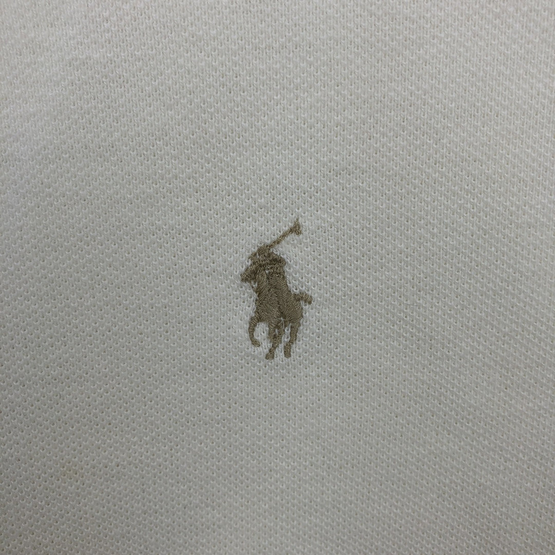 Ralph Lauren POLO by Ralph Lauren short sleeve polo shirt, men's size M cotton unbleached Vintage Second Hand