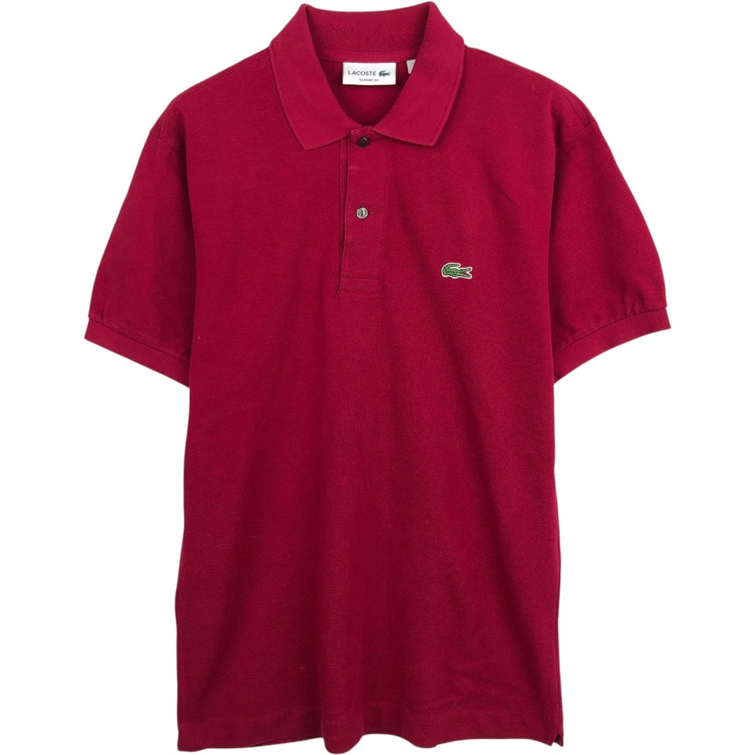 Lacoste Classic Fit short sleeve polo shirt size 3, men's size S cotton red type Vintage Second Hand