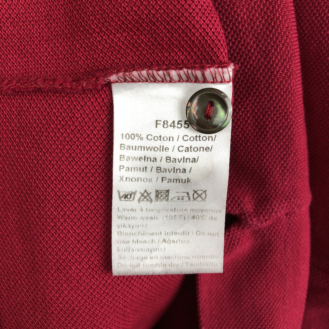 Lacoste Classic Fit short sleeve polo shirt size 3, men's size S cotton red type Vintage Second Hand